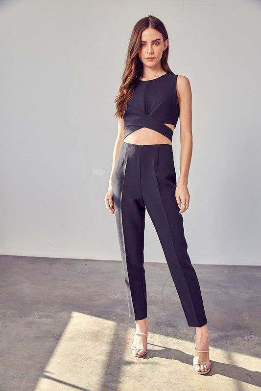 High Waisted Slim Pants - us.meeeshop