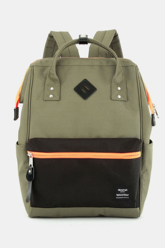 Himawari Contrast Waterproof Backpack Bag with Reinforced Edges us.meeeshop - Handbags