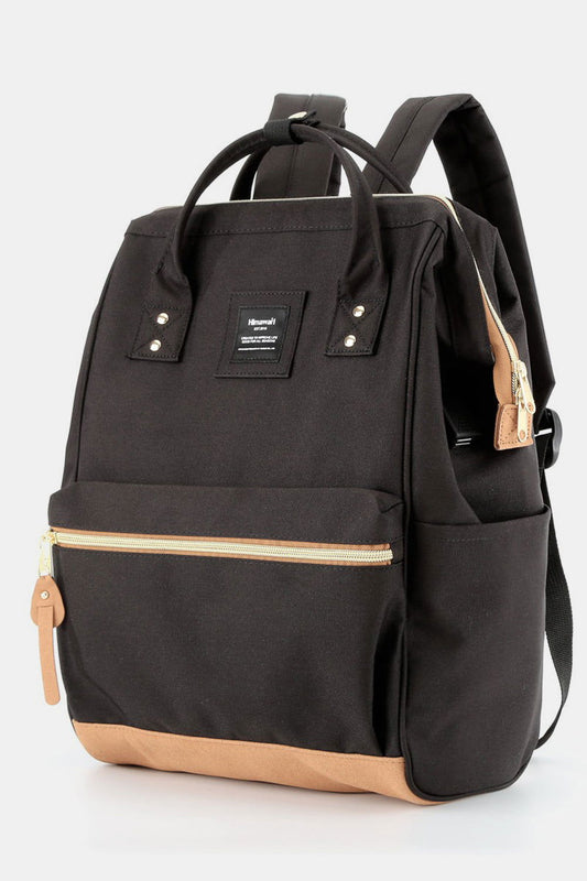 Himawari Contrast Waterproof Canvas Backpack Bag with Side Pockets us.meeeshop - Handbags