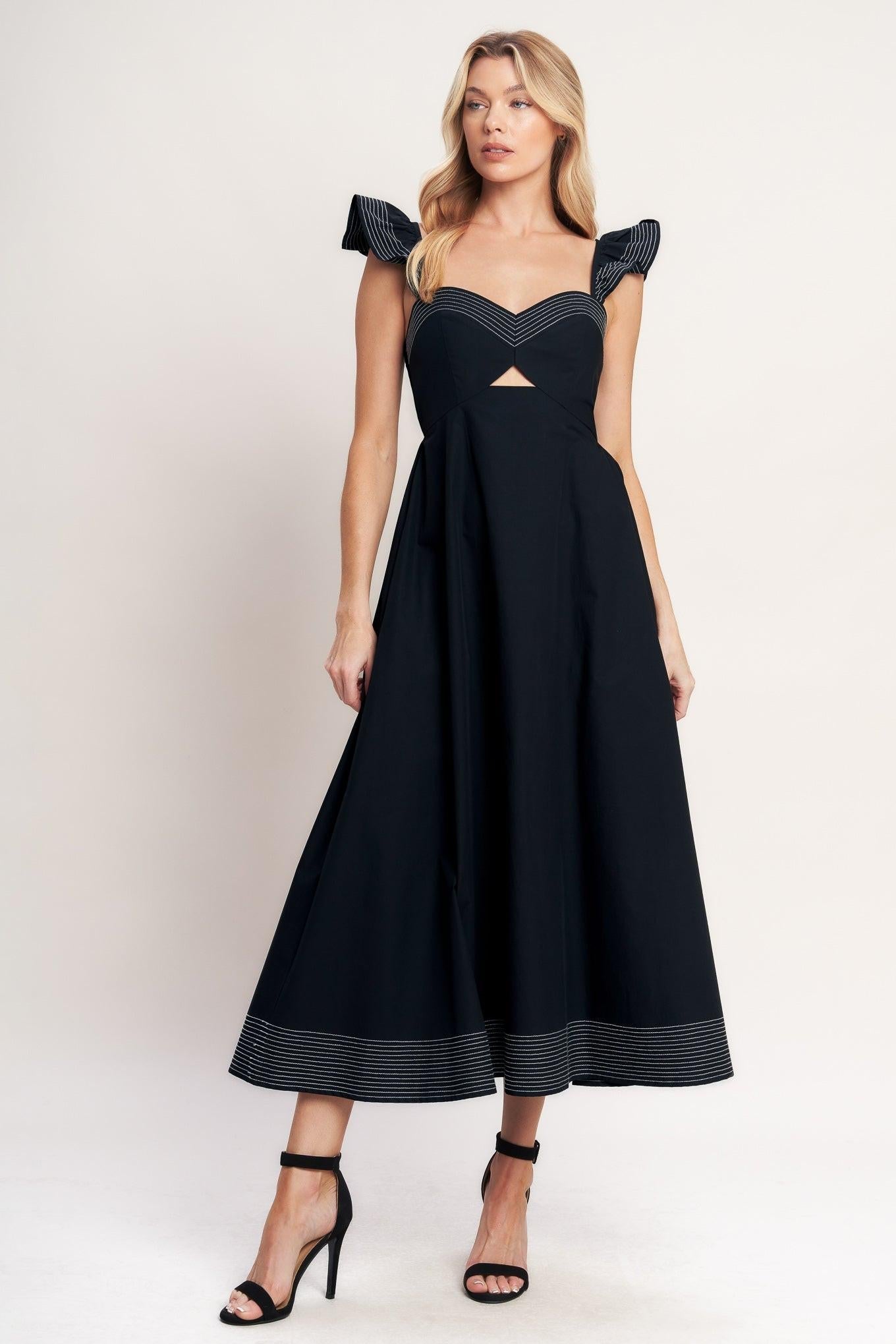 beautifully unexpected woven Beautifully Unexpected Woven Midi Dress view 3 (dress) - shop at us.meeeshop