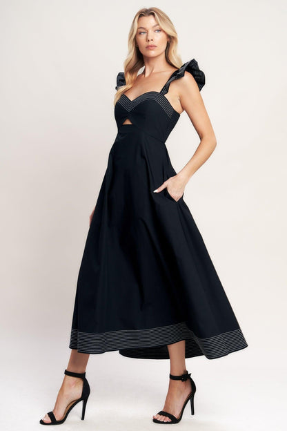 beautifully unexpected woven Beautifully Unexpected Woven Midi Dress view 5 (dress) - shop at us.meeeshop