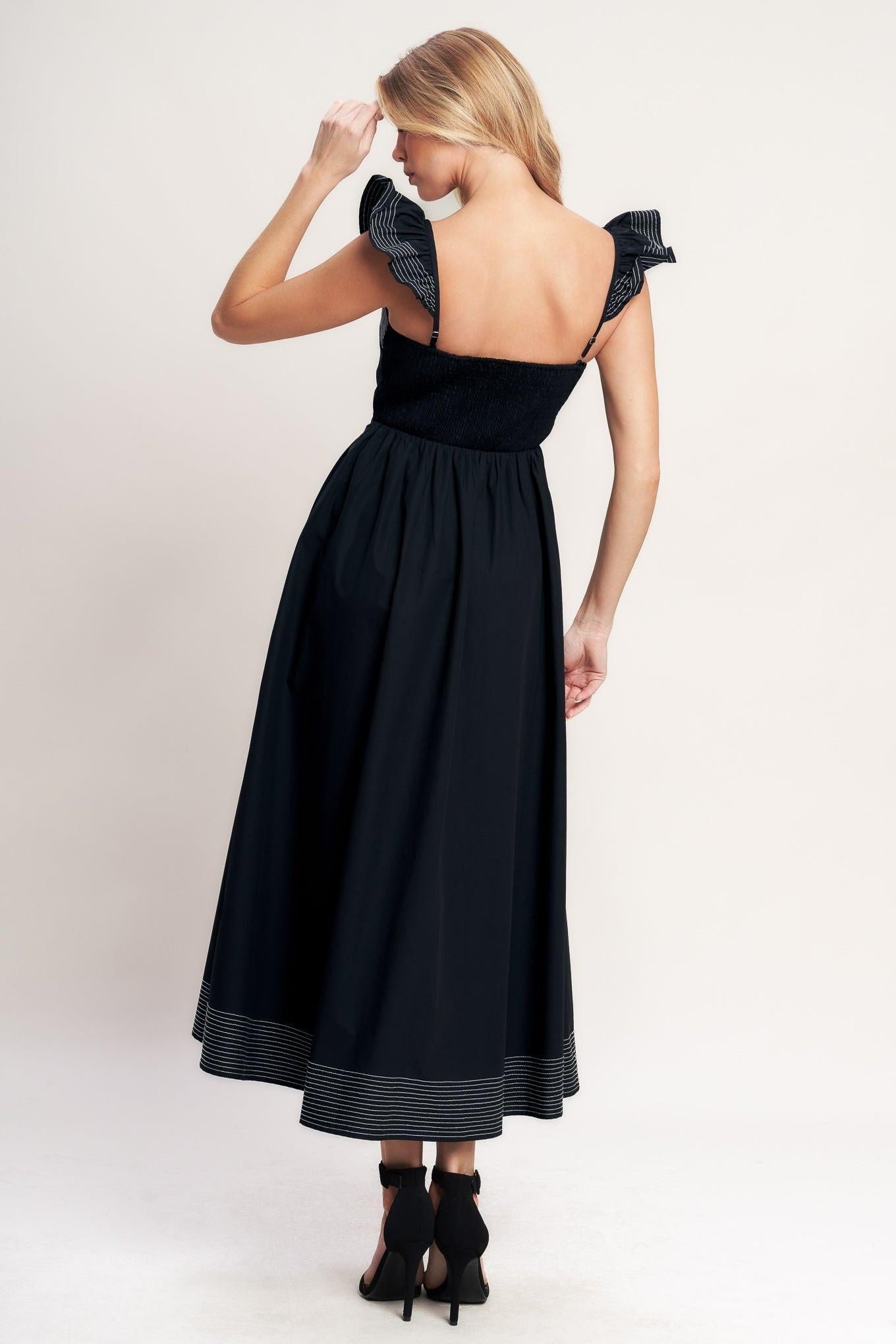 beautifully unexpected woven Beautifully Unexpected Woven Midi Dress view 6 (dress) - shop at us.meeeshop