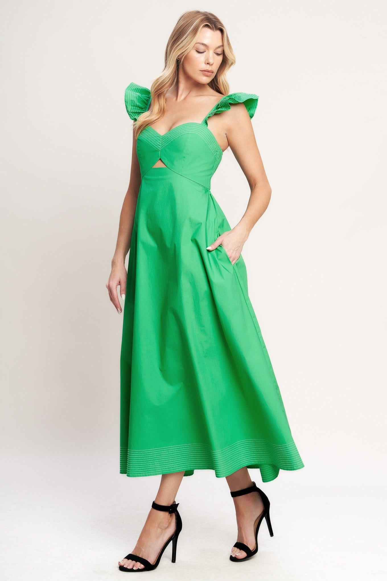 beautifully unexpected woven Beautifully Unexpected Woven Midi Dress view 9 (dress) - shop at us.meeeshop