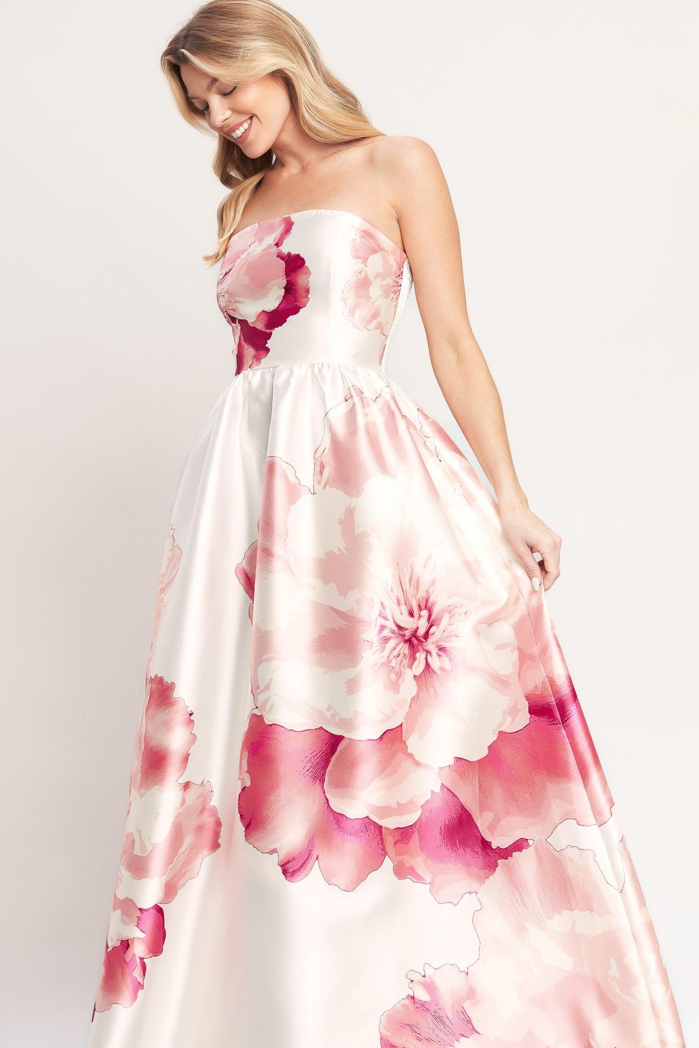 luxe peony woven Luxe Peony Woven Maxi Dress view 11 (dress) - shop at us.meeeshop
