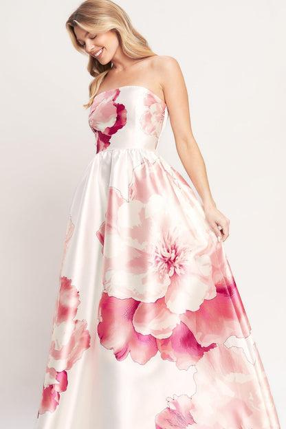 luxe peony woven Luxe Peony Woven Maxi Dress view 11 (dress) - shop at us.meeeshop