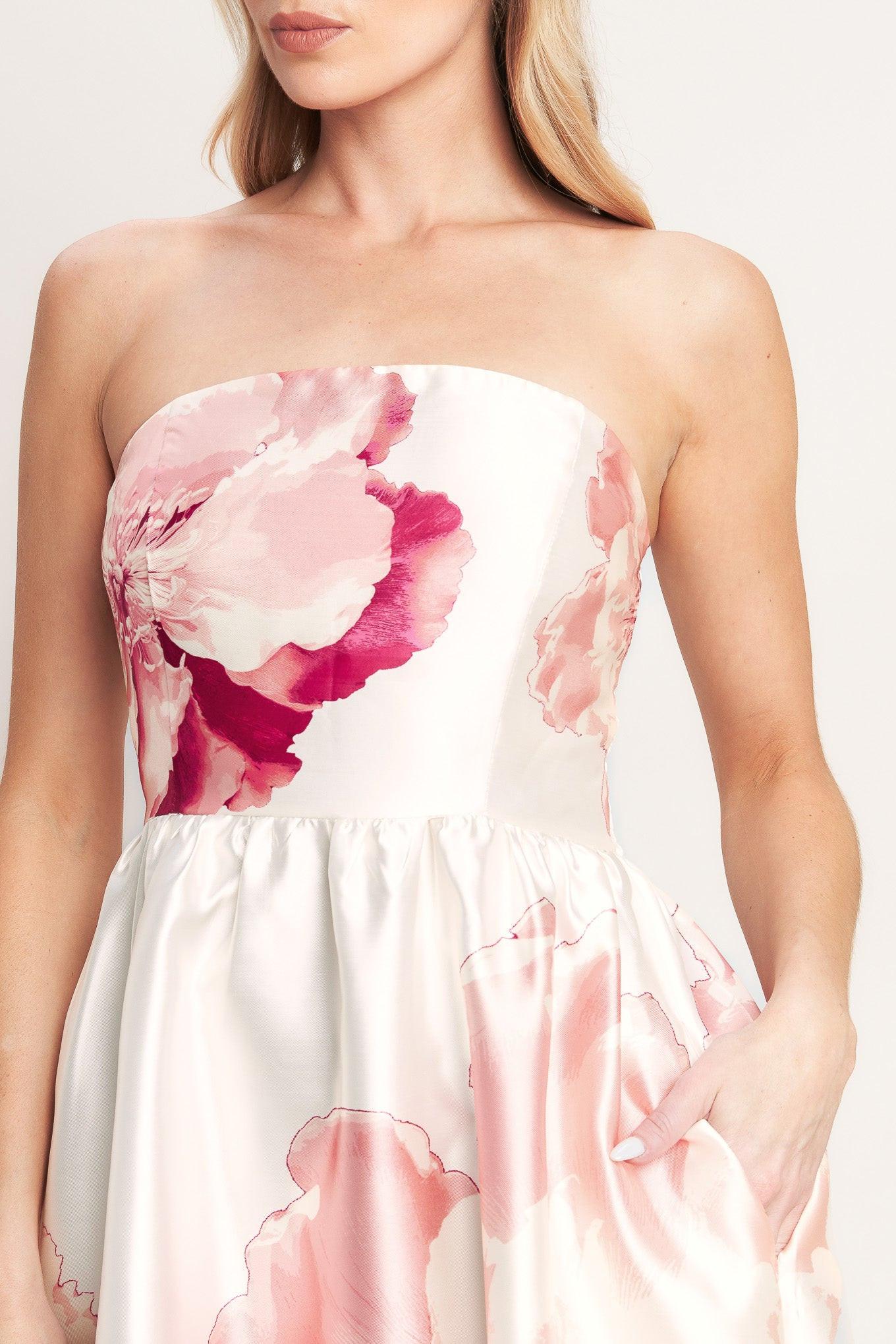 luxe peony woven Luxe Peony Woven Maxi Dress view 12 (dress) - shop at us.meeeshop