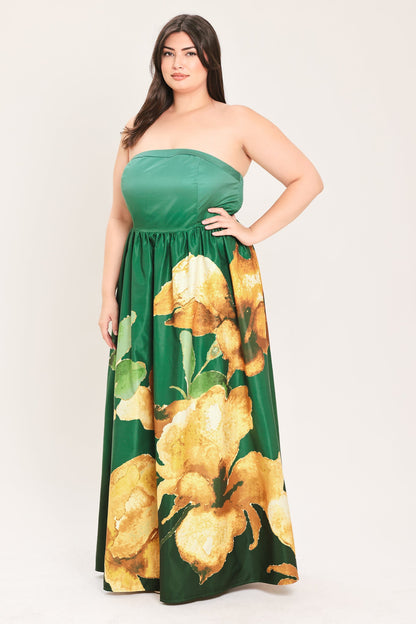 Flying Tomato Golden Rose Afterglow Woven Maxi Dress