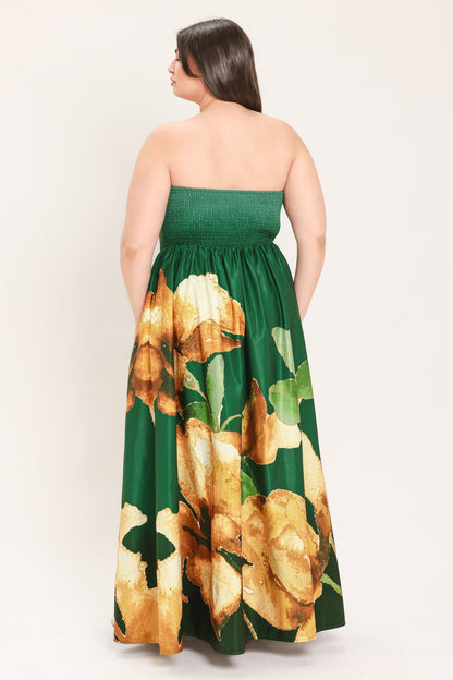Flying Tomato Golden Rose Afterglow Woven Maxi Dress