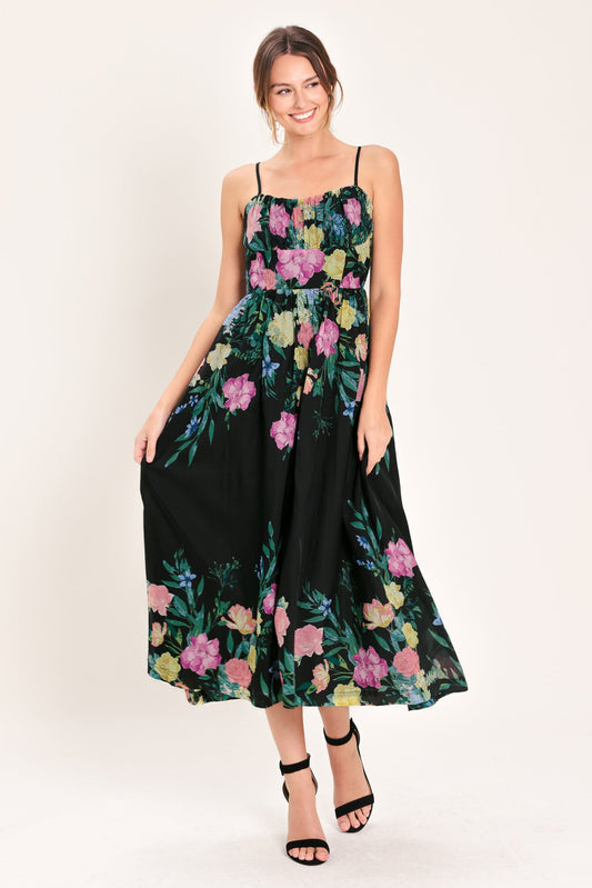 shadow floral woven Shadow Floral Woven Midi Dress view 11 (dress) - shop at us.meeeshop