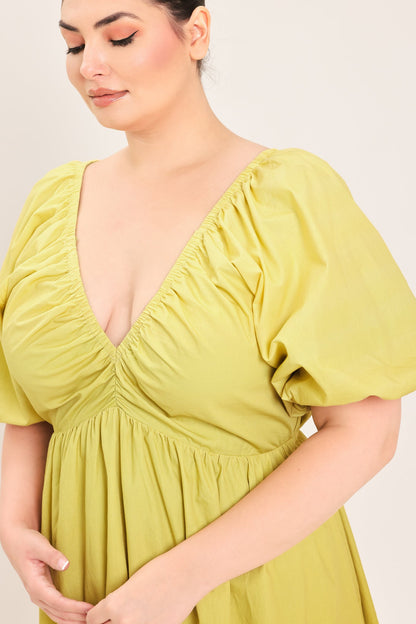 Citrine Garden Woven Maxi Dress