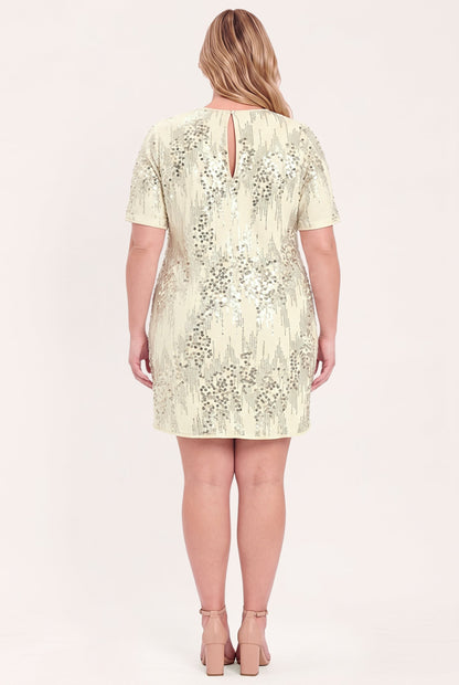 Flying Tomato Noir & Ivory Black/cream Statement Dress