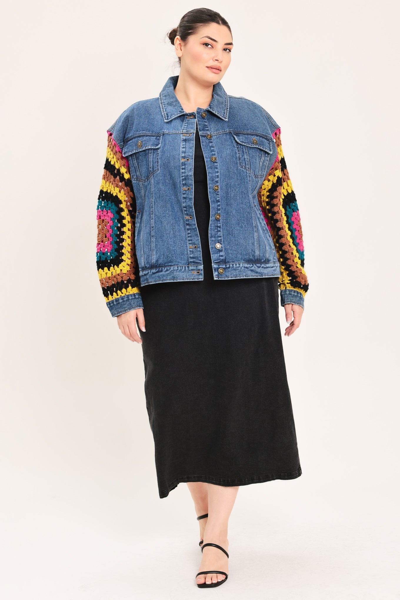 Festival Weave Washed Denim Jacket