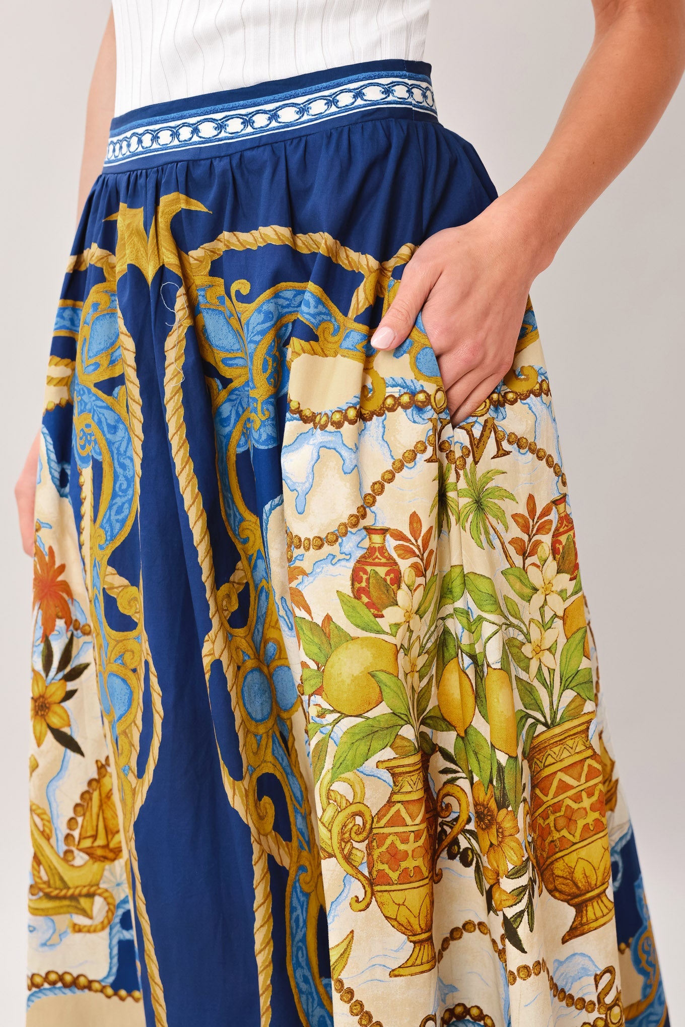 baroque escape woven Baroque Escape Woven Midi Skirt view 10 (dress) - shop at us.meeeshop