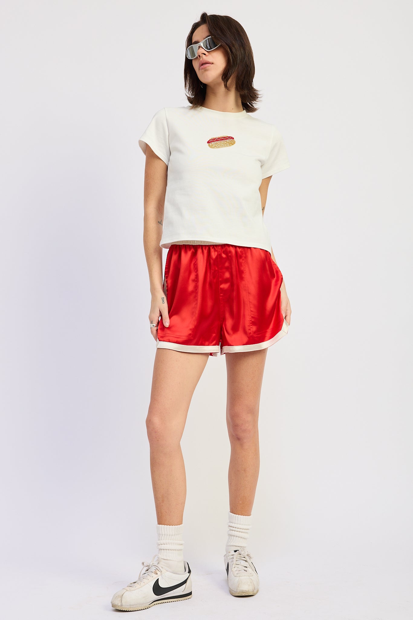 ginevra satin shorts Ginevra Satin Shorts view 4 (bottom) - shop at us.meeeshop