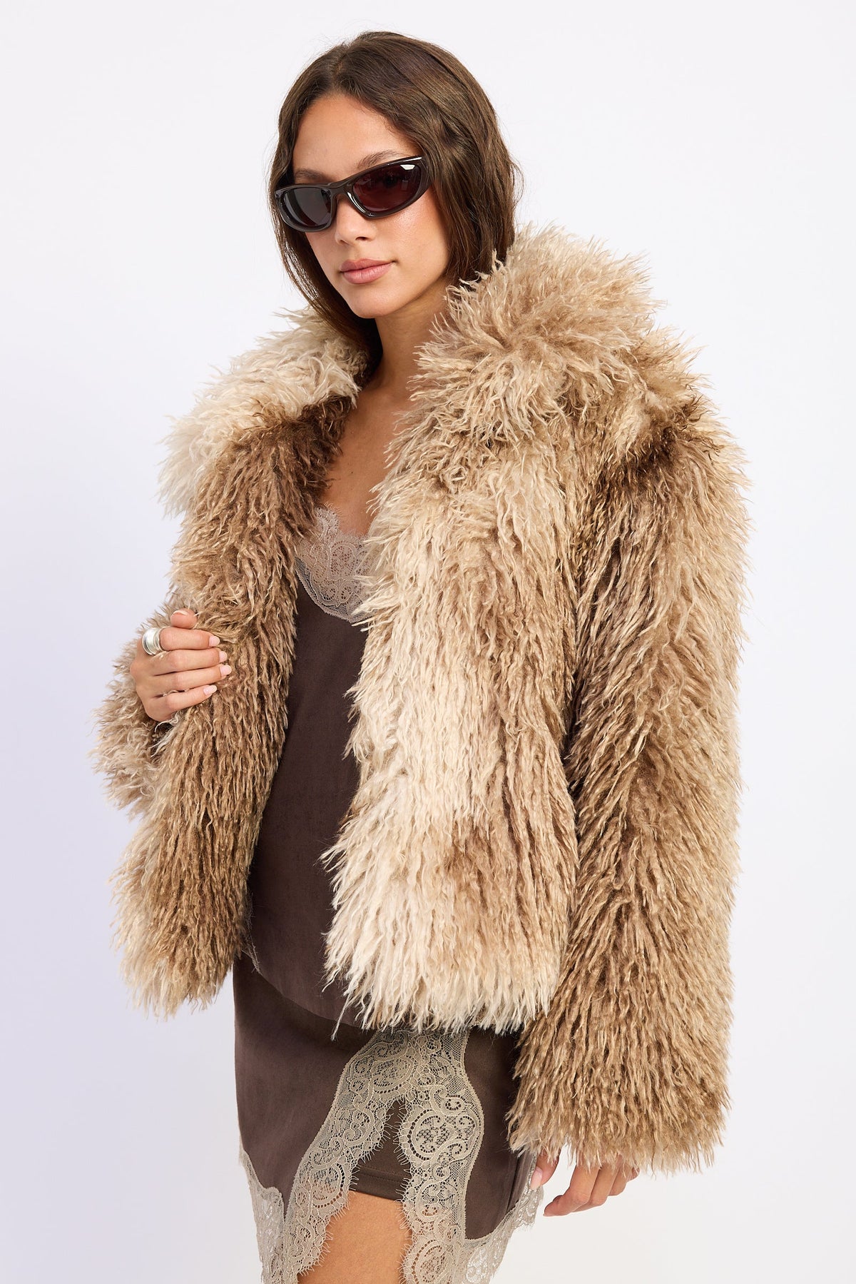 Zafrina Faux Fur Coat