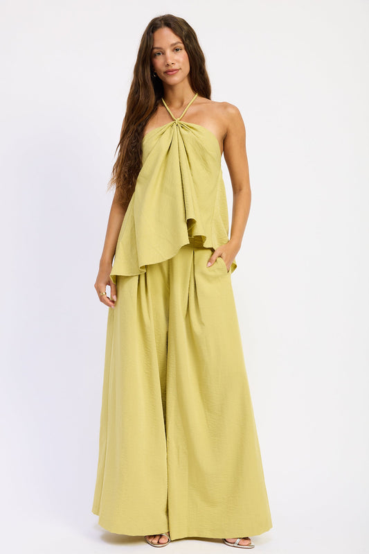 nora wide leg Nora Wide Leg Pants Avocado (bottom) - shop at us.meeeshop