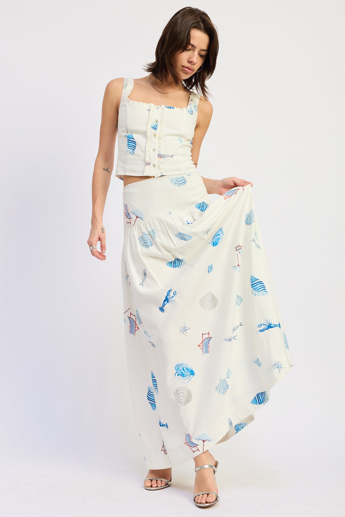 delilah maxi skirt Delilah Maxi Skirt Off-White (dress) - shop at us.meeeshop