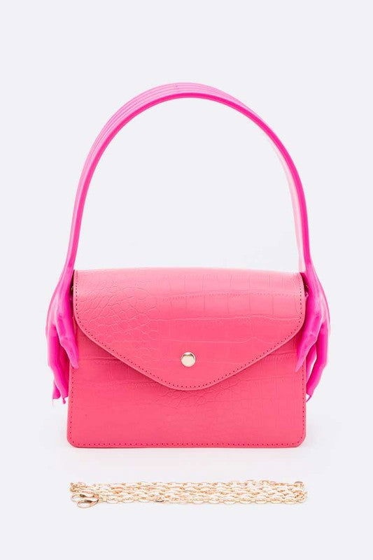 Iconic Hand Jelly Handle Convertible Fashion Bag us.meeeshop - 