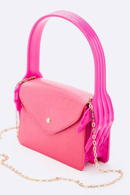 Iconic Hand Jelly Handle Convertible Fashion Bag us.meeeshop - Handbags