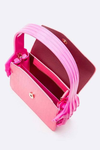 Iconic Hand Jelly Handle Convertible Fashion Bag us.meeeshop - 