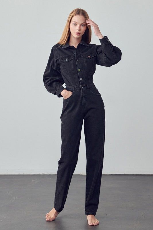 Insane Gene Balloon Sleeve Jumpsuit us.meeeshop - 