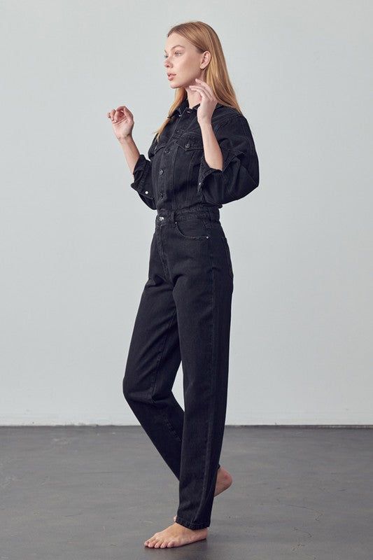 Insane Gene Balloon Sleeve Jumpsuit us.meeeshop - 