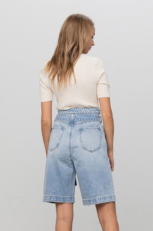 Insane Gene Belted Denim Bermudas us.meeeshop - 