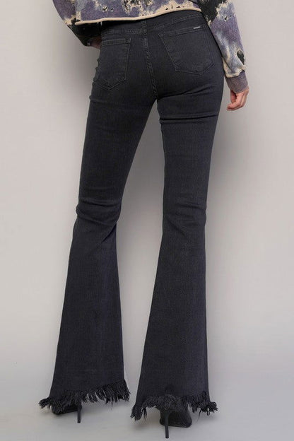 Insane Gene Button Down Premium Wide Flare Jeans us.meeeshop - 