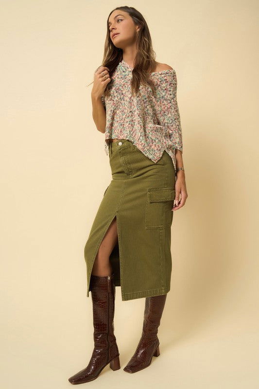 Insane Gene Color Cargo Midi Skirt us.meeeshop - 