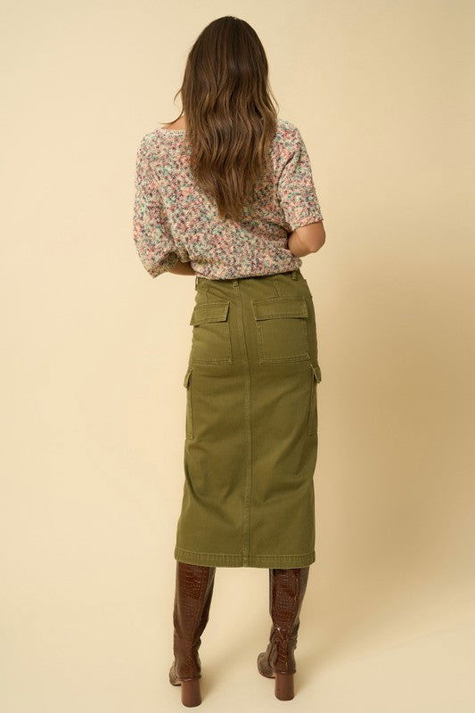 Insane Gene Color Cargo Midi Skirt us.meeeshop - 