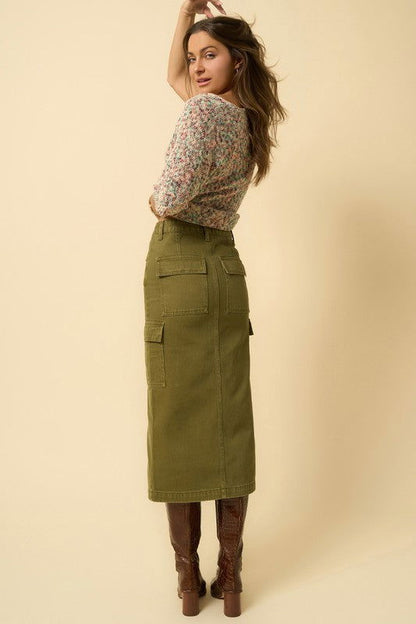 Insane Gene Color Cargo Midi Skirt us.meeeshop - 