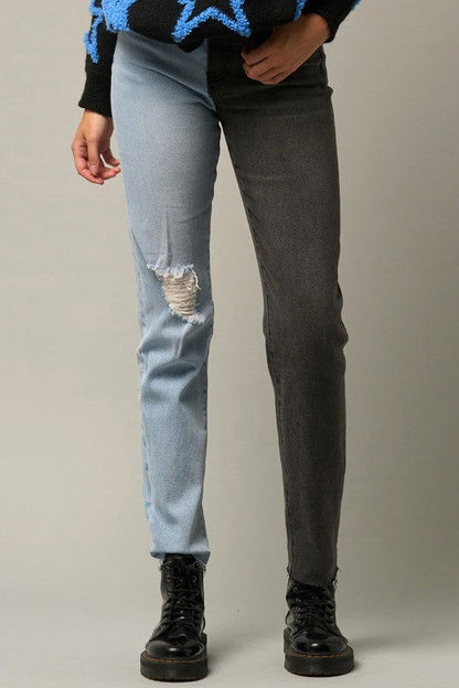 Insane Gene Combo Washed Girlfriend Jeans us.meeeshop - 