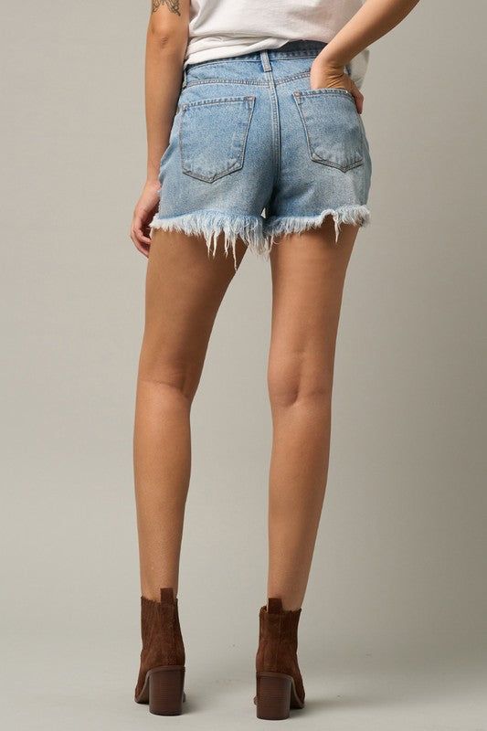 Insane Gene Crossover Denim Mom Shorts us.meeeshop - 