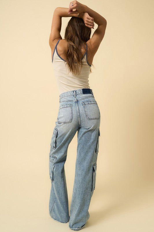 Insane Gene Crossover Relaxed Cargo Jeans us.meeeshop - 