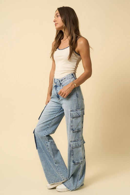 Insane Gene Crossover Relaxed Cargo Jeans us.meeeshop - 