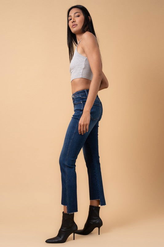 Insane Gene Crossover Step Hem Crop Boot Jeans us.meeeshop - 