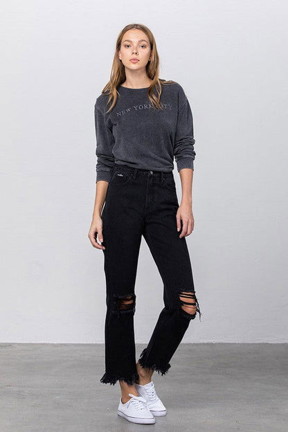 Insane Gene Destroyed Straight Jeans us.meeeshop - 