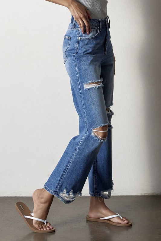 Insane Gene Estructed Straight Jeans us.meeeshop - 