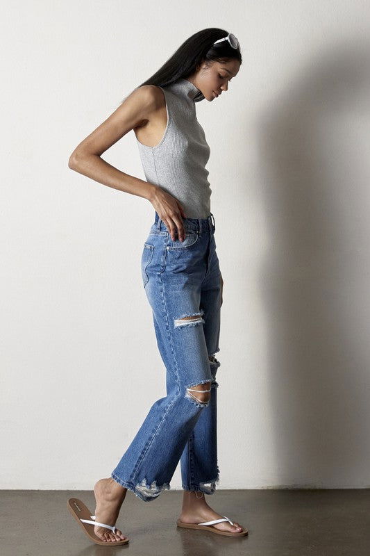 Insane Gene Estructed Straight Jeans us.meeeshop - 