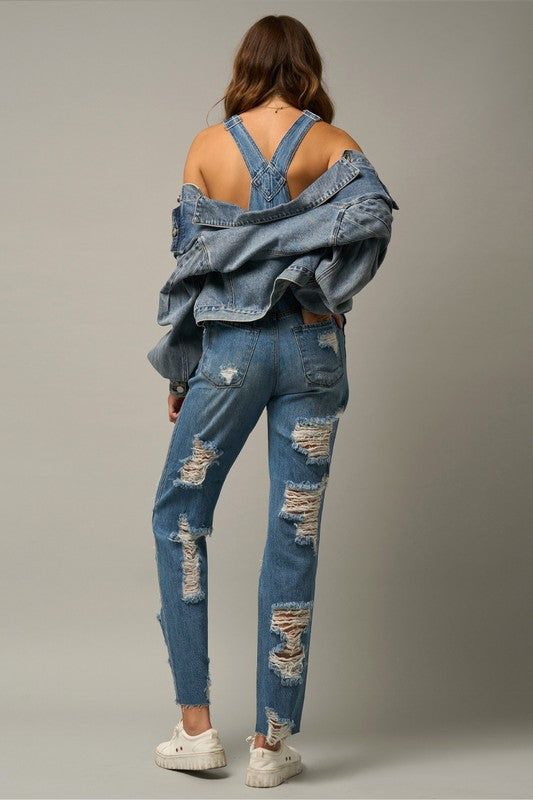 Insane Gene Heavy Distressed Straight Fit Overall us.meeeshop - 