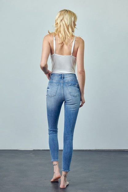 Insane Gene High Rise Ankle Skinny Jeans us.meeeshop - 