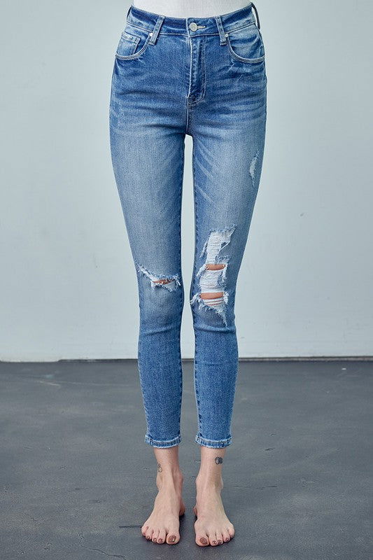 Insane Gene High Rise Ankle Skinny Jeans us.meeeshop - 