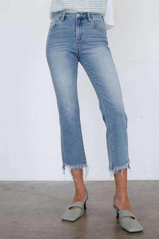 Insane Gene High Rise Crop Boot Cut Jeans us.meeeshop - 