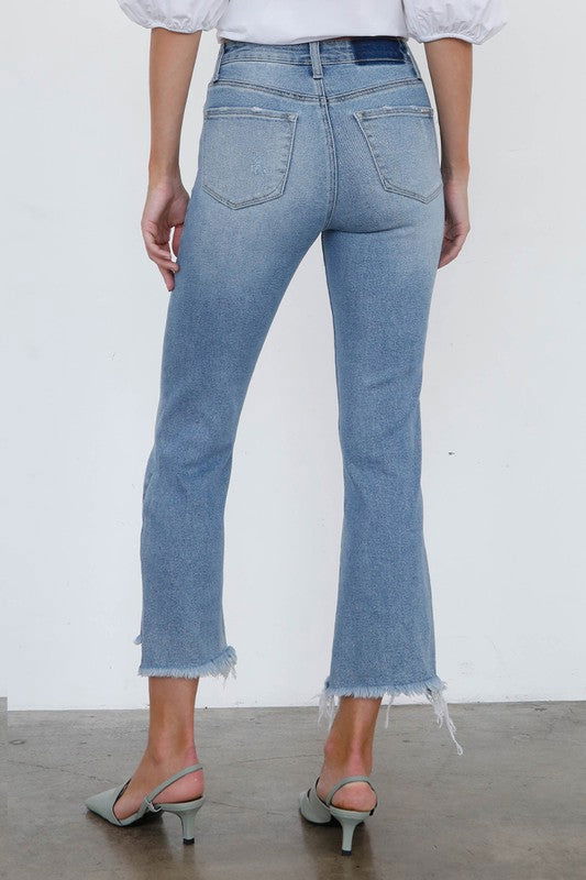 Insane Gene High Rise Crop Boot Cut Jeans us.meeeshop - 