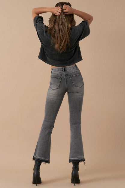 Insane Gene High Rise Crop Boot Denim Jeans us.meeeshop - 