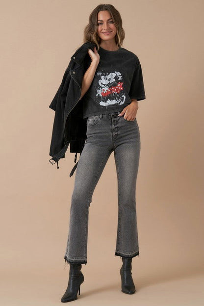 Insane Gene High Rise Crop Boot Denim Jeans us.meeeshop - Pants