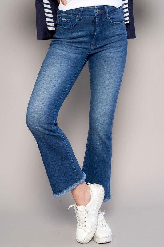 Insane Gene High Rise Crop Boot Jeans us.meeeshop - 