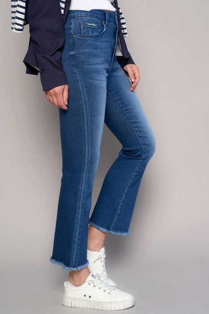 Insane Gene High Rise Crop Boot Jeans us.meeeshop - 