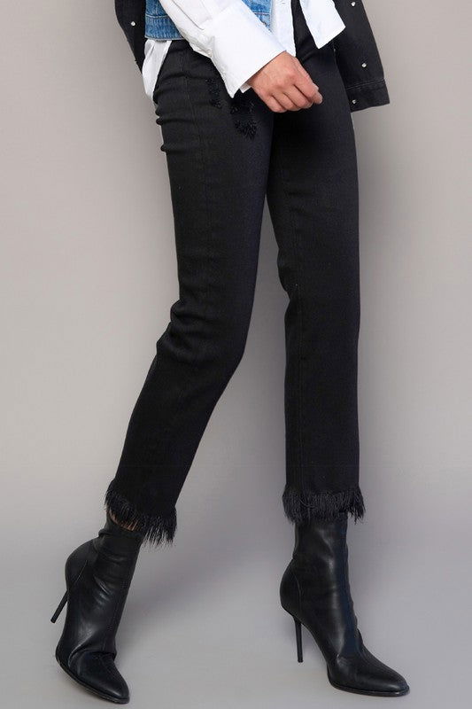 Insane Gene High Rise Cropped Straight Jeans us.meeeshop - 