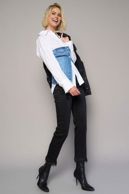 Insane Gene High Rise Cropped Straight Jeans us.meeeshop - Pants